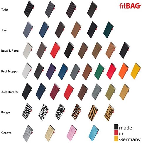 Fitbag Beat ירוק שרוול מותאם בהתאמה אישית עבור Wiko View 4 | תוצרת גרמניה | כיסוי לכיס עור משובח של